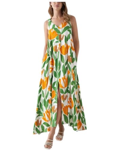 Salsa Jeans Vestido a-line floral - Verde