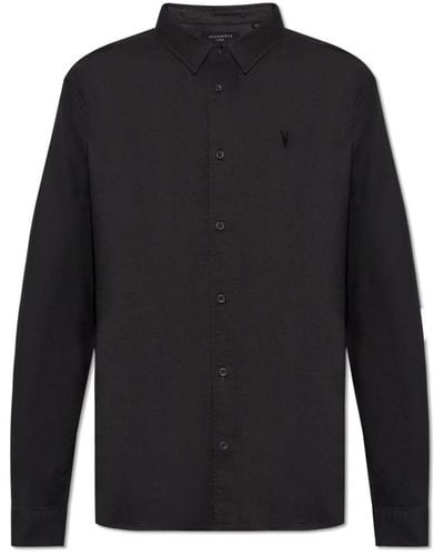 AllSaints Schönes hemd aus bio-baumwolle - Schwarz
