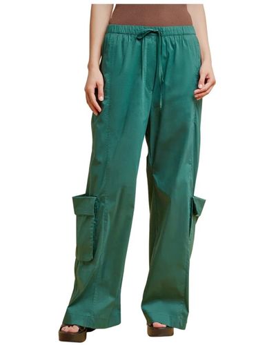 Liviana Conti Trousers > wide trousers - Vert