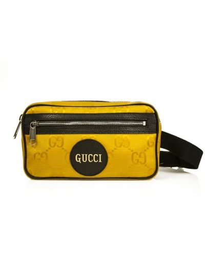 Gucci Borsa a marsupio gialla in nylon con stile vintage - Giallo