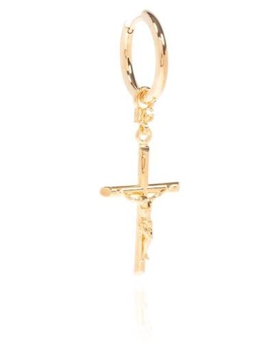 Dolce & Gabbana Ohrring mit religiösem anhänger - Mettallic
