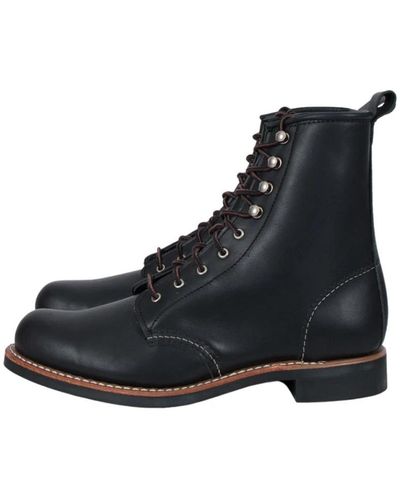 Red Wing Stivali silvershmith con lacci - Nero