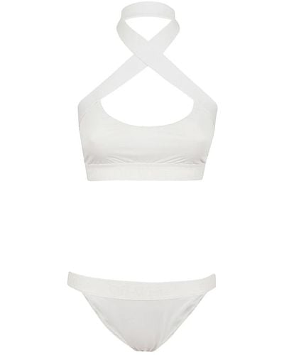 Off-White c/o Virgil Abloh Kokosmilch logo band kreuz bikini off - Weiß