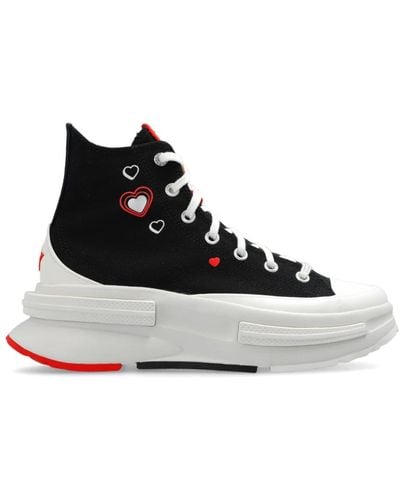 Converse Run star legacy cx platform y2k heart sneakers - Negro