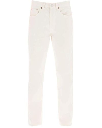 Agolde Lana straight mid rise jeans - Weiß