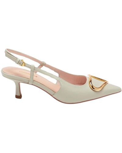 Coccinelle Sling back smooth leather / celadon - Bianco