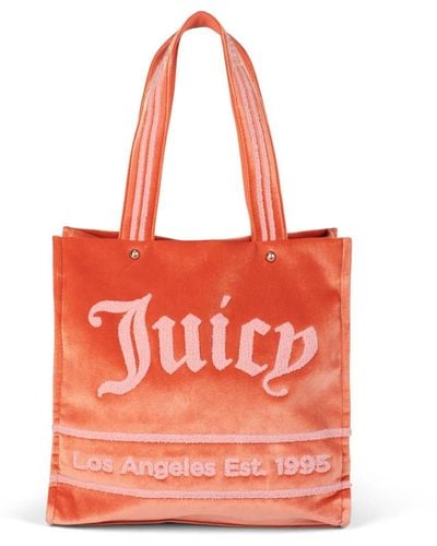 Juicy Couture Velvet tote bag peach/pink - Rot
