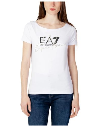 EA7 Short sleeve shirts - Blanco