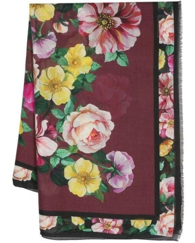 Dolce & Gabbana Blumenmuster georgette schal - Mehrfarbig