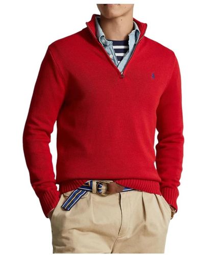Polo Ralph Lauren Halb-zip pullover - Rot