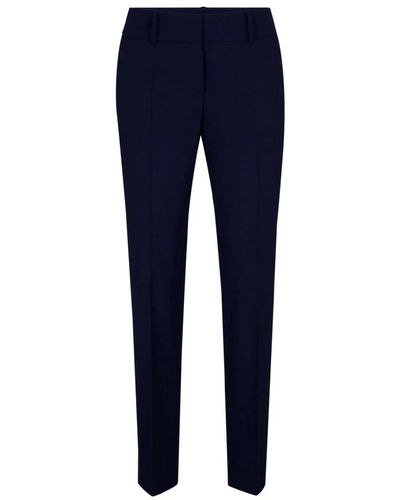 Windsor. Pantaloni business slim fit in lana - Blu