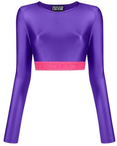 Versace Long Sleeve Tops - Purple