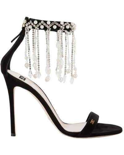 Elisabetta Franchi Shoes > sandals > high heel sandals - Noir