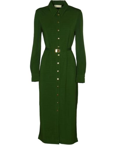 Tory Burch Grünes jersey-hemdkleid