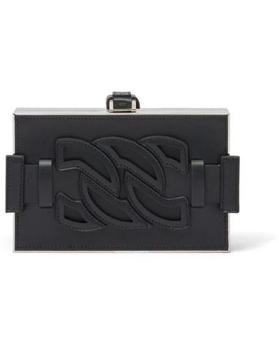 Casadei Blade clutch - borsa metallica - Nero