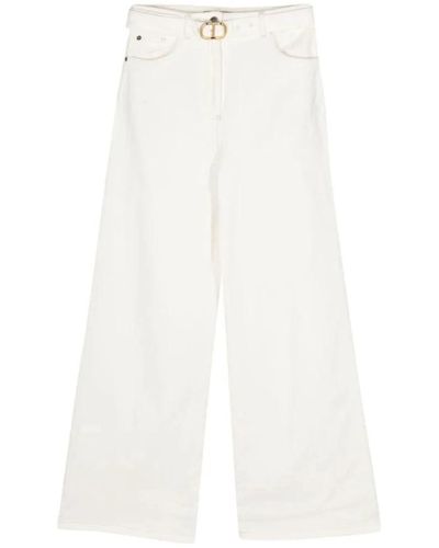 Twin Set Wide Jeans - White
