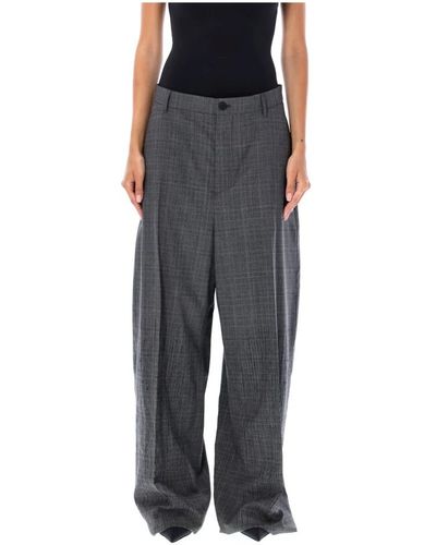 Balenciaga Trousers > wide trousers - Gris
