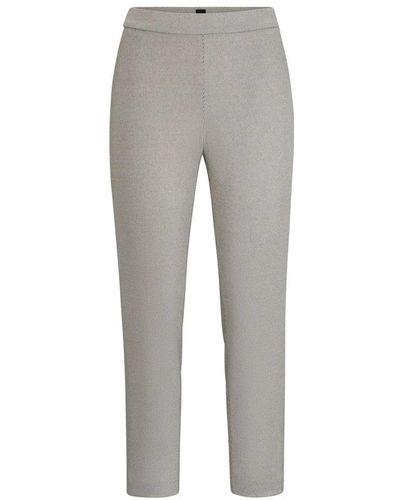 BOSS Cropped Trousers - Grey