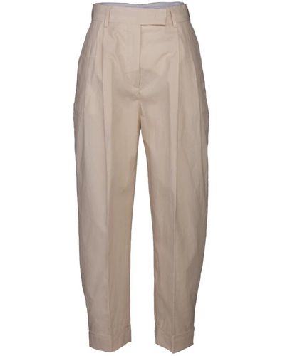 Moorer Tapered Trousers - Natural