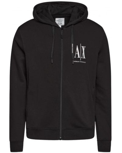 Armani Exchange Stylischer sweatshirt mit einzigartigem design - Schwarz