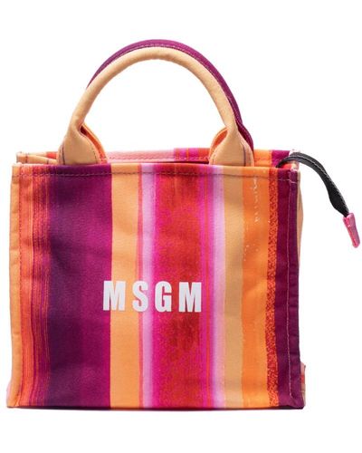 MSGM Tote Bags - Red