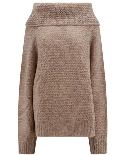 Mes Demoiselles Alpaca blend oversize sweater - Marrone