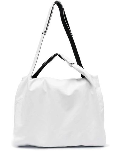Yohji Yamamoto Reversible schultertasche weiß/schwarz