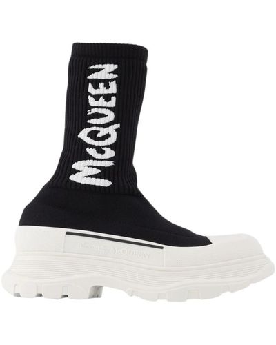 Alexander McQueen Plateau-Sneakers in Schwarz und Weiß