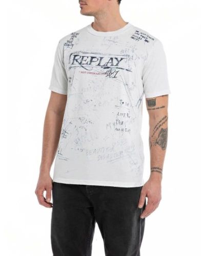 Replay Stylisches shirt - Weiß