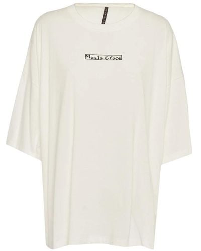 Manila Grace Bedrucktes t-shirt ila grace - Weiß