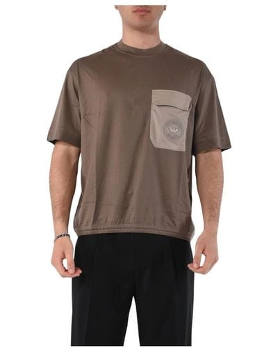 Emporio Armani T-Shirts - Brown