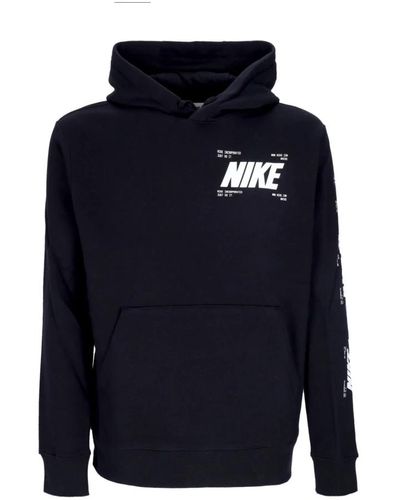 Nike Schwarzer streetwear hoodie - Blau