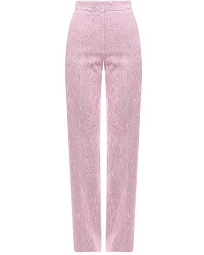 Krizia Leather Trousers - Pink