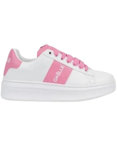 Gaelle Paris Eco-freundliche sneakers mit laminiertem einsatz - Pink