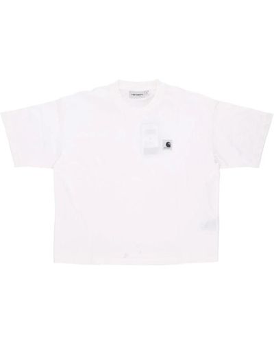 Carhartt Gewachstes t-shirt für frauen - Weiß