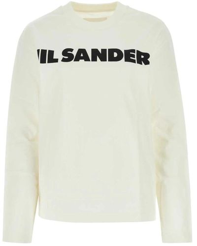 Jil Sander Camiseta de algodón marfil - Blanco