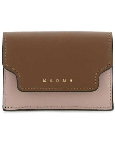 Marni Tri-fold wallet - Braun