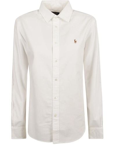 Ralph Lauren Weiße polo-shirt klassischer stil