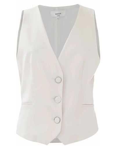 Kocca Elegante chaleco de esmoquin con botones - Blanco