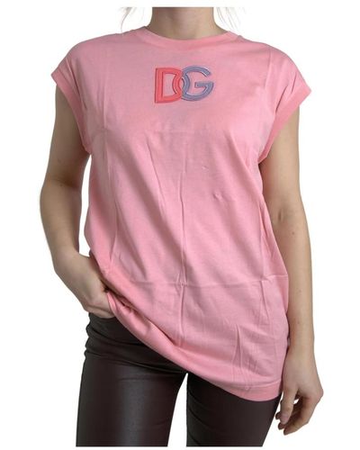 Dolce & Gabbana Es logo crew neck tank top - Pink