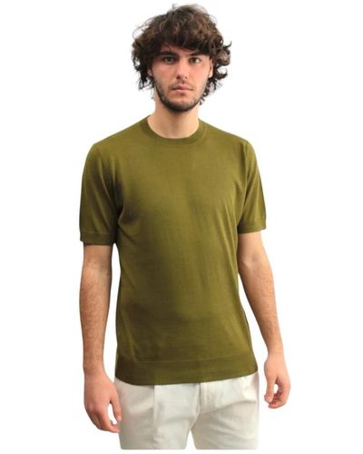 Paolo Pecora Grünes t-shirt mit rundhalsausschnitt
