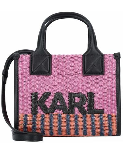 Karl Lagerfeld Tote Bags - Purple