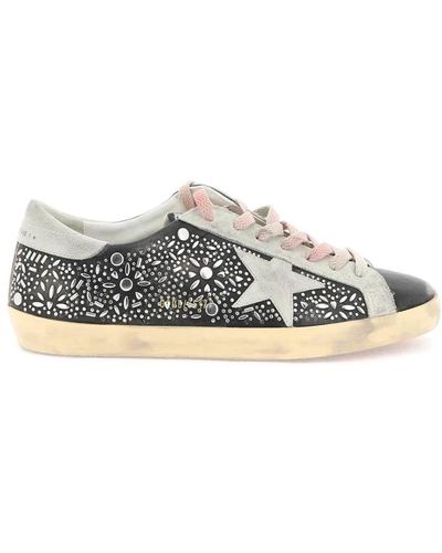 Golden Goose Super-star studded sneakers in pelle - Multicolore