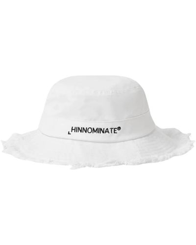 hinnominate Cappello bucket bianco con logo nero