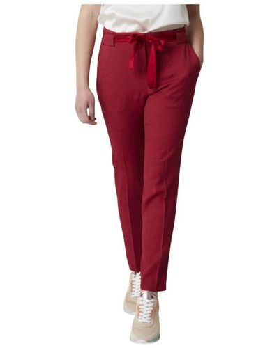 Via Masini 80 Pantalones elegantes - Rojo