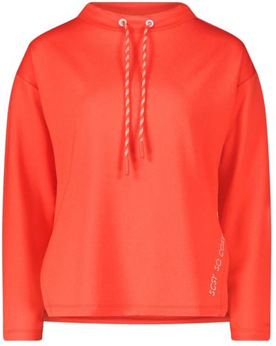 Betty Barclay Hochgeschlossenes sweatshirt cosy kollektion,sweatshirt mit hohem kragen,sweatshirt mit hohem kragen und kordelzug - Rot