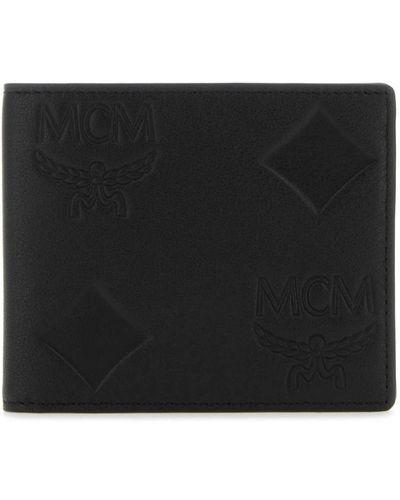 MCM Klassische schwarze leder brieftasche