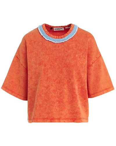 Essentiel Antwerp Forte magliette ricamata - Arancione