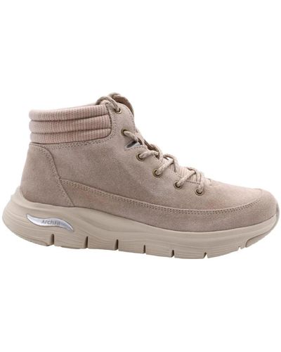 Skechers Lace-Up Boots - Grey