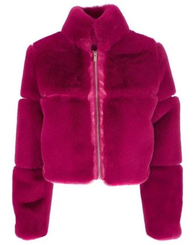 Yes-Zee Faux Fur & Shearling Jackets - Purple